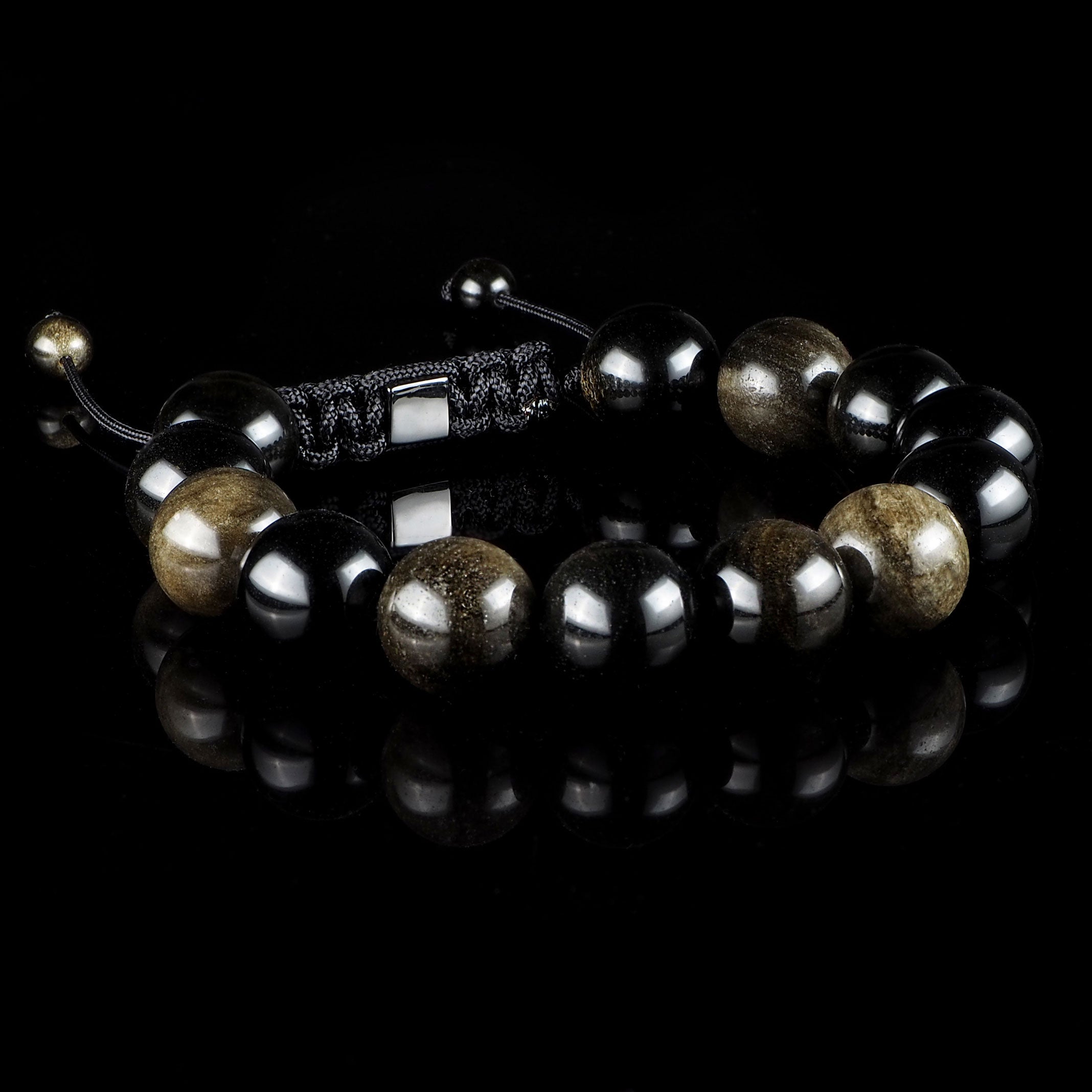 Gelbes Tigerauge 12mm Makramee-Armband