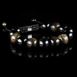 Golden Obsidian 12mm Macramé Bracelet