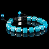 Apatite Cube Macramé Bracelet