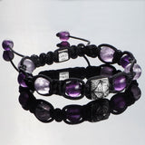 Korallen + Diamant Shamballa Armband