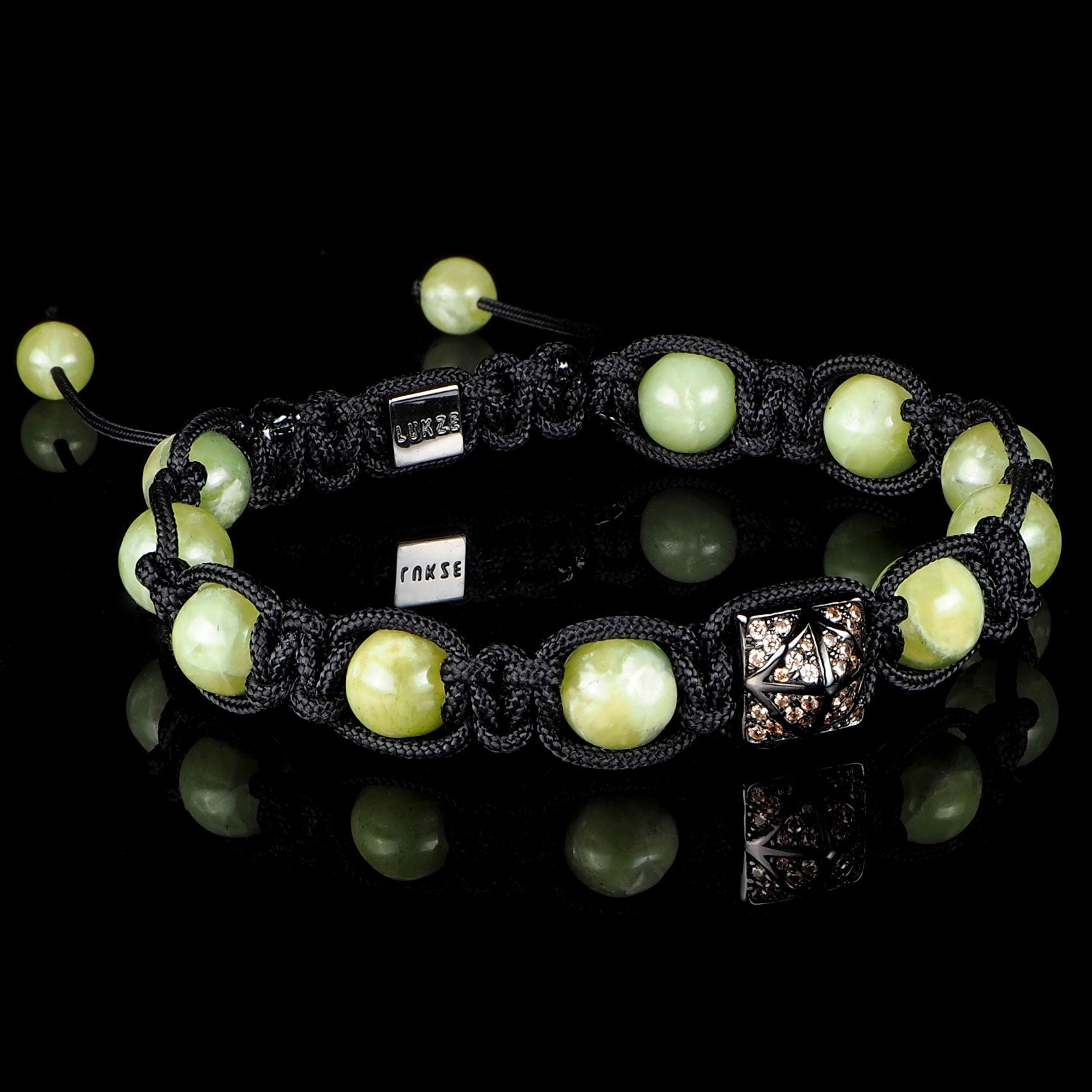 Korallen + Diamant Shamballa Armband