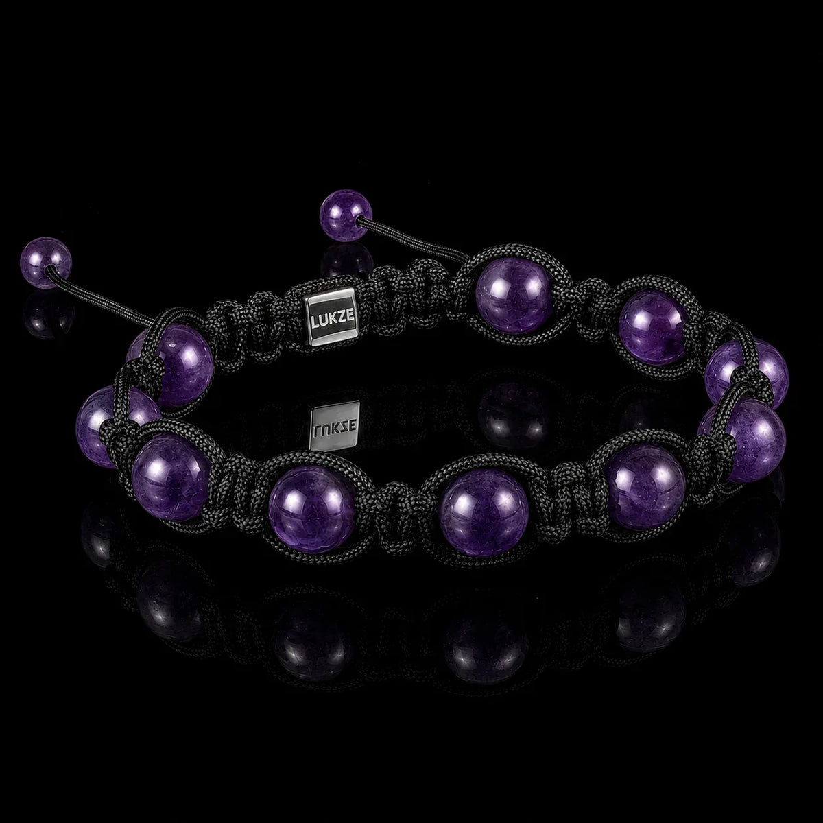 Amethyst Shamballa Bracelet