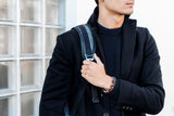 Brown Striped Agate Macramé Bracelet - Premium Mens Bead Bracelet - Lukze