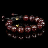 Garnet 12mm Macramé Bracelet