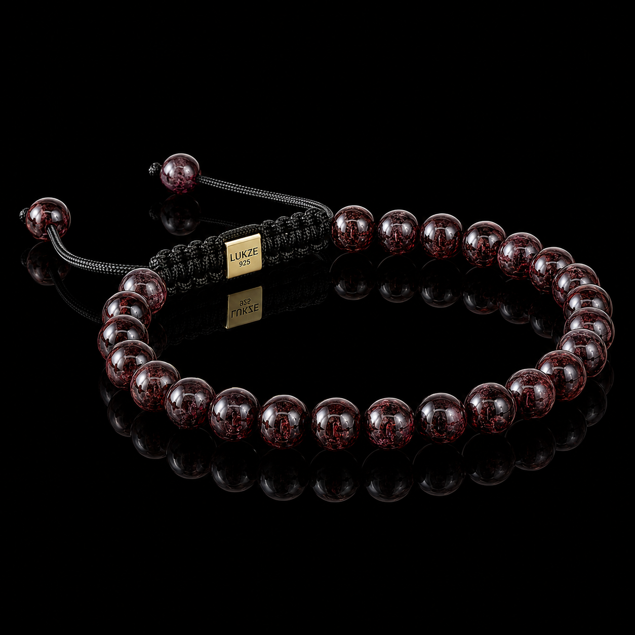 Garnet Macramé Bracelet