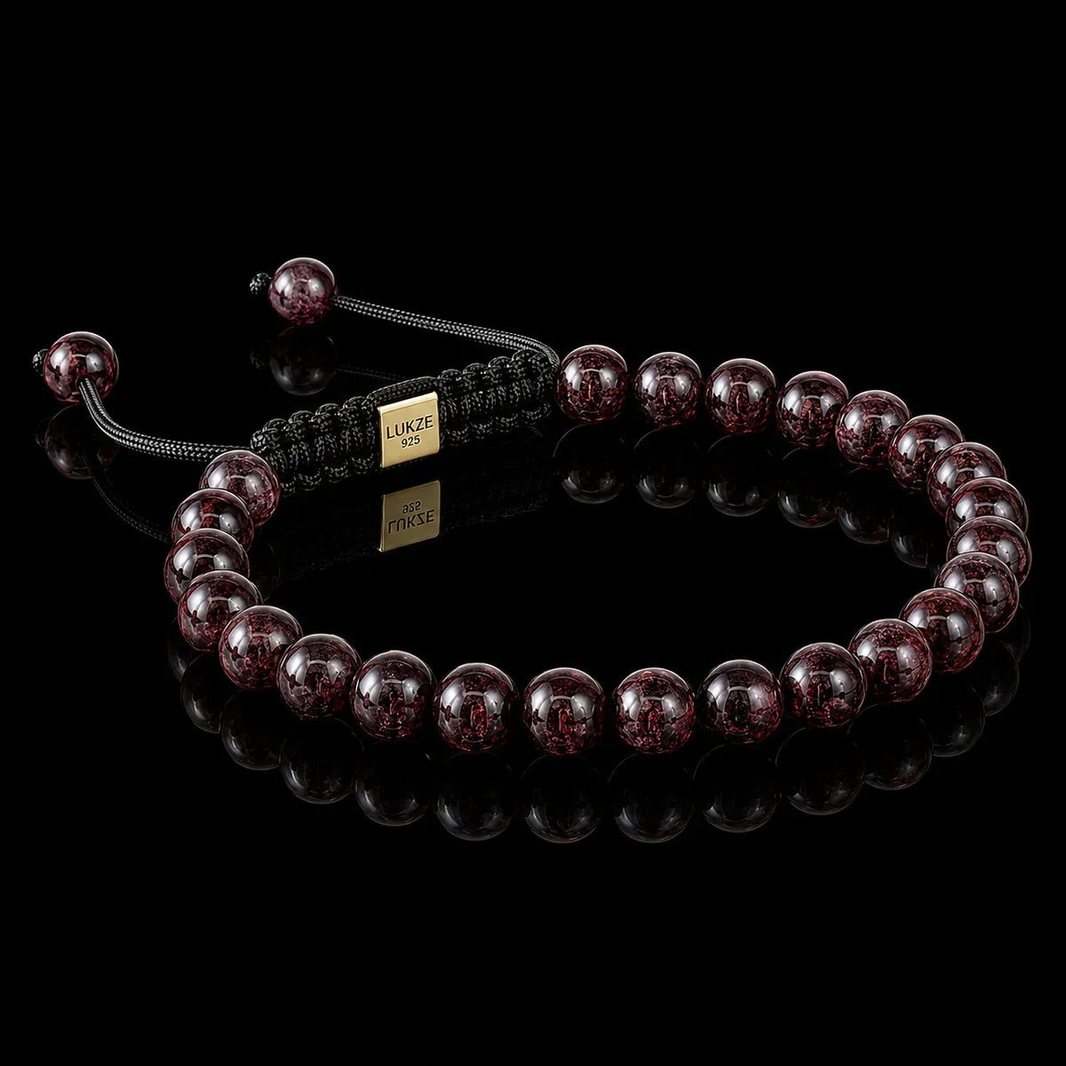 Garnet Macramé Bracelet