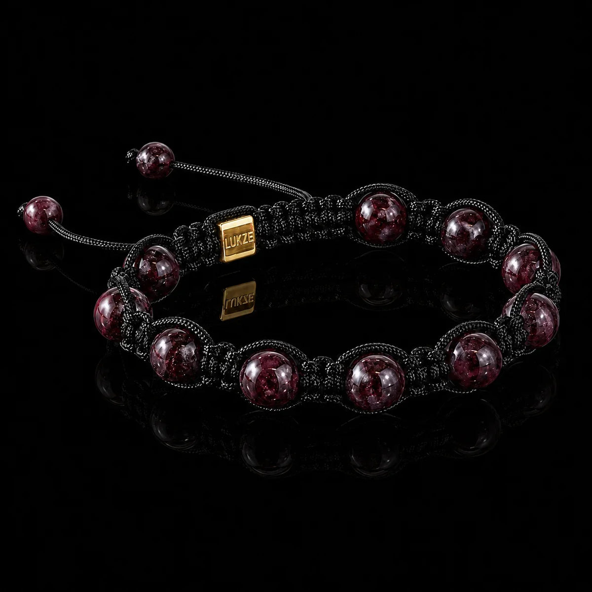 Garnet Shamballa Bracelet