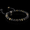 Armband mit goldenem Obsidian im Makramee-Stil