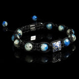 K2 Granite + Diamond Shamballa Bracelet