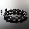 Larvikite Shamballa Bracelet - Premium Mens Bead Bracelet - Lukze