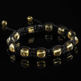 Citrine Shamballa - Premium Mens Bead Bracelet - Lukze