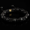 Matte Onyx Shamballa Bracelet - Premium Mens Bead Bracelet - Lukze