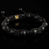 Matte Onyx Shamballa Bracelet - Premium Mens Bead Bracelet - Lukze