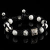 Howlite + Diamond Shamballa Bracelet - Premium Mens Bead Bracelet - Lukze