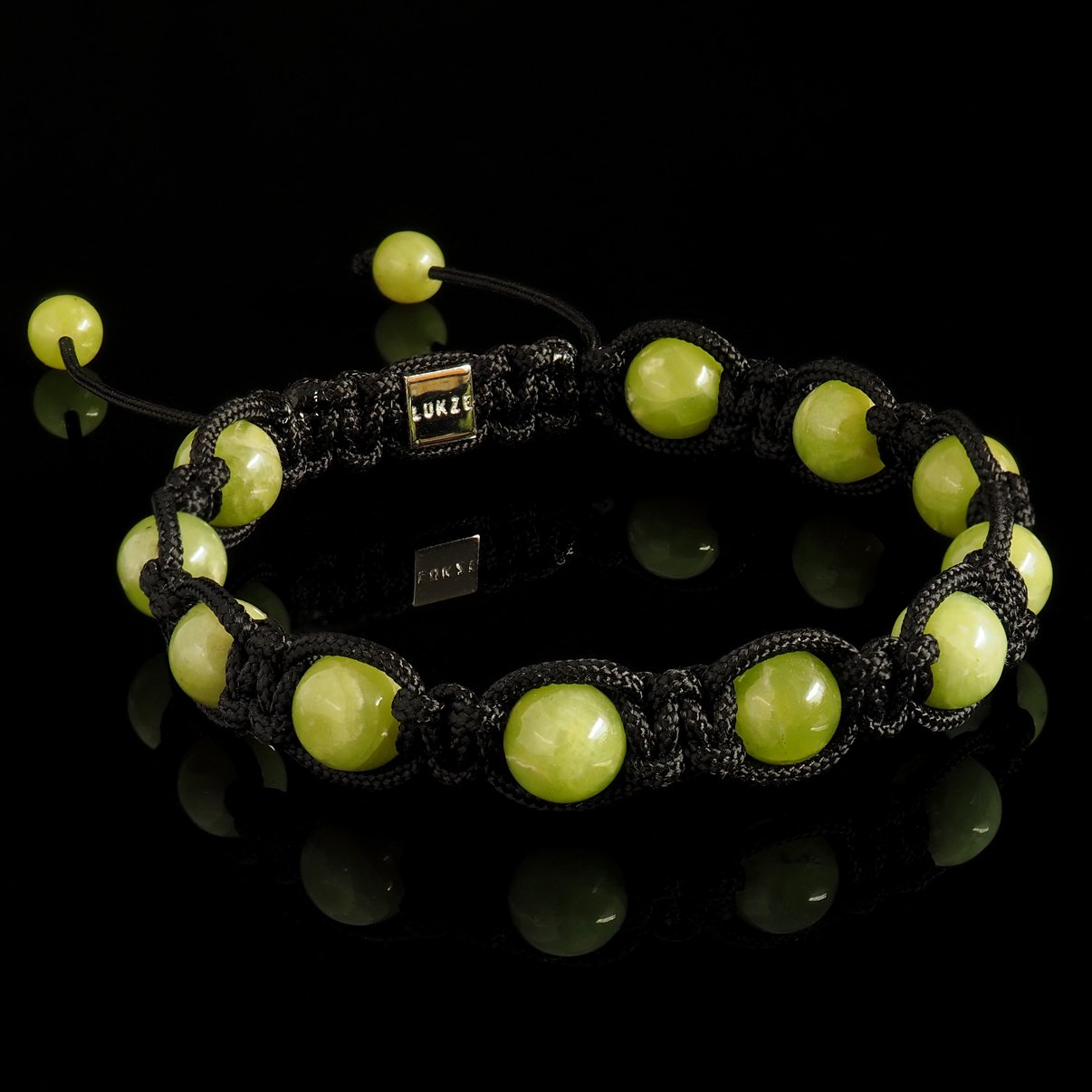 Olivenite Shamballa Bracelet - Premium Mens Bead Bracelet - Lukze