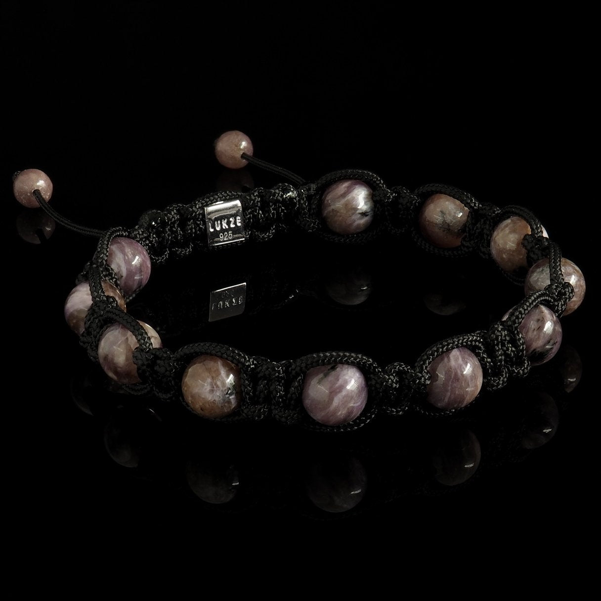 Charoite Shamballa Bracelet - Premium Mens Bead Bracelet - Lukze