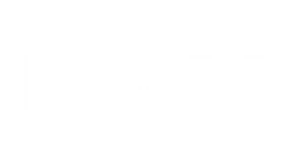White text reading 'LUKZE' centered on a solid black background.