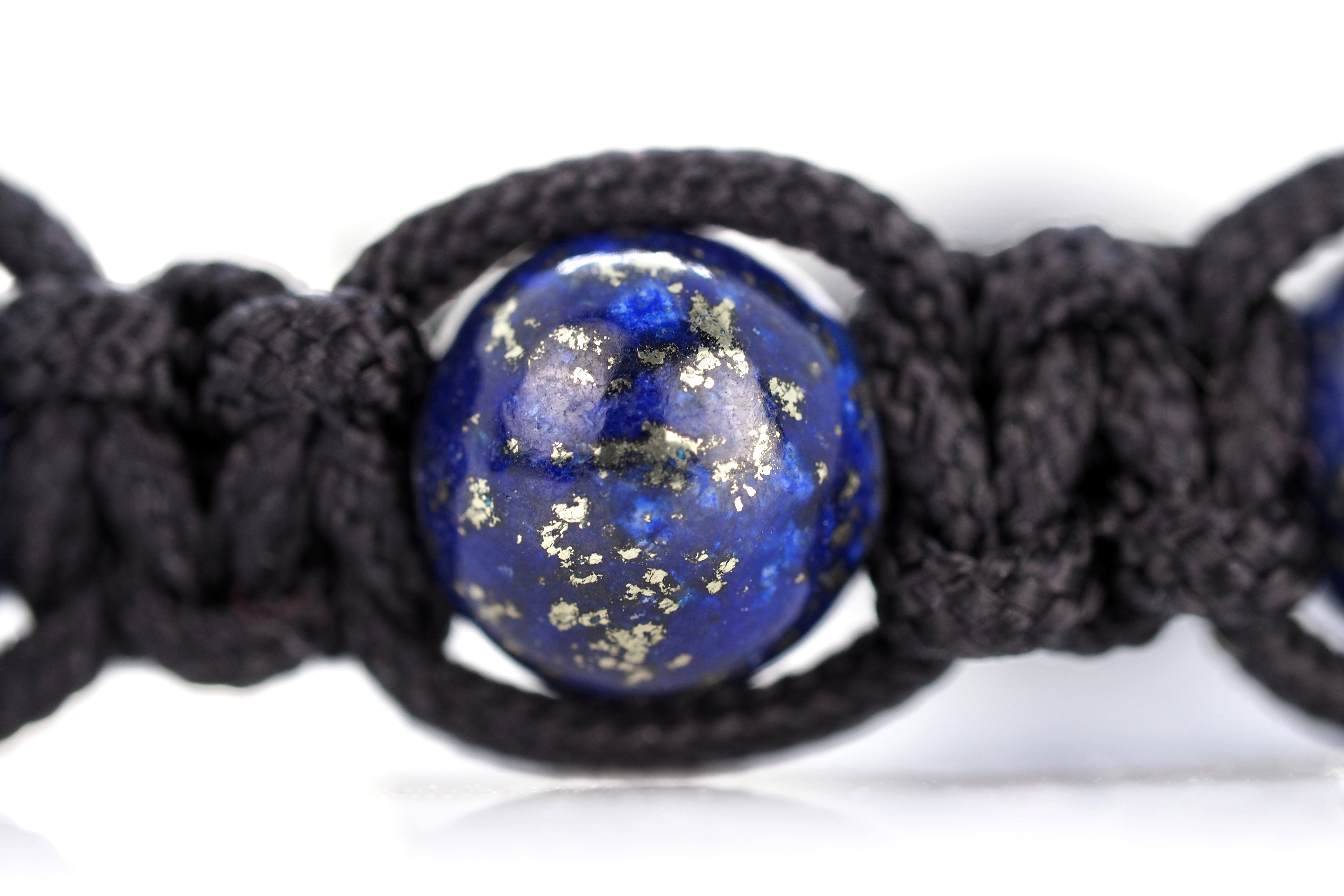 Lapis Lazuli Shamballa Bracelet - Premium Mens Bead Bracelet - Lukze