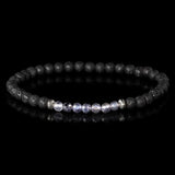Iolite, Lava + 925 Silver Bracelet