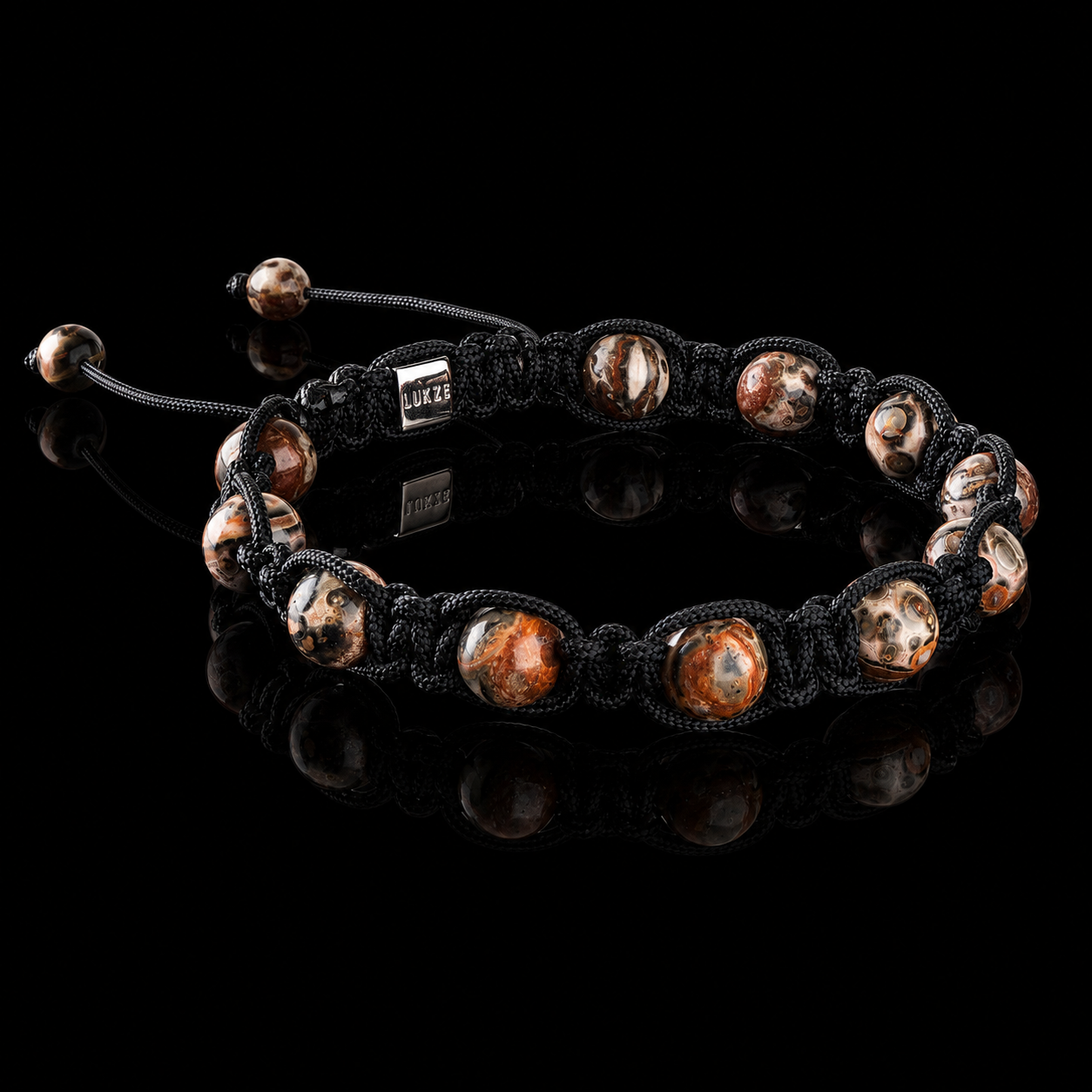 Leopardskin Jasper Shamballa Bracelet