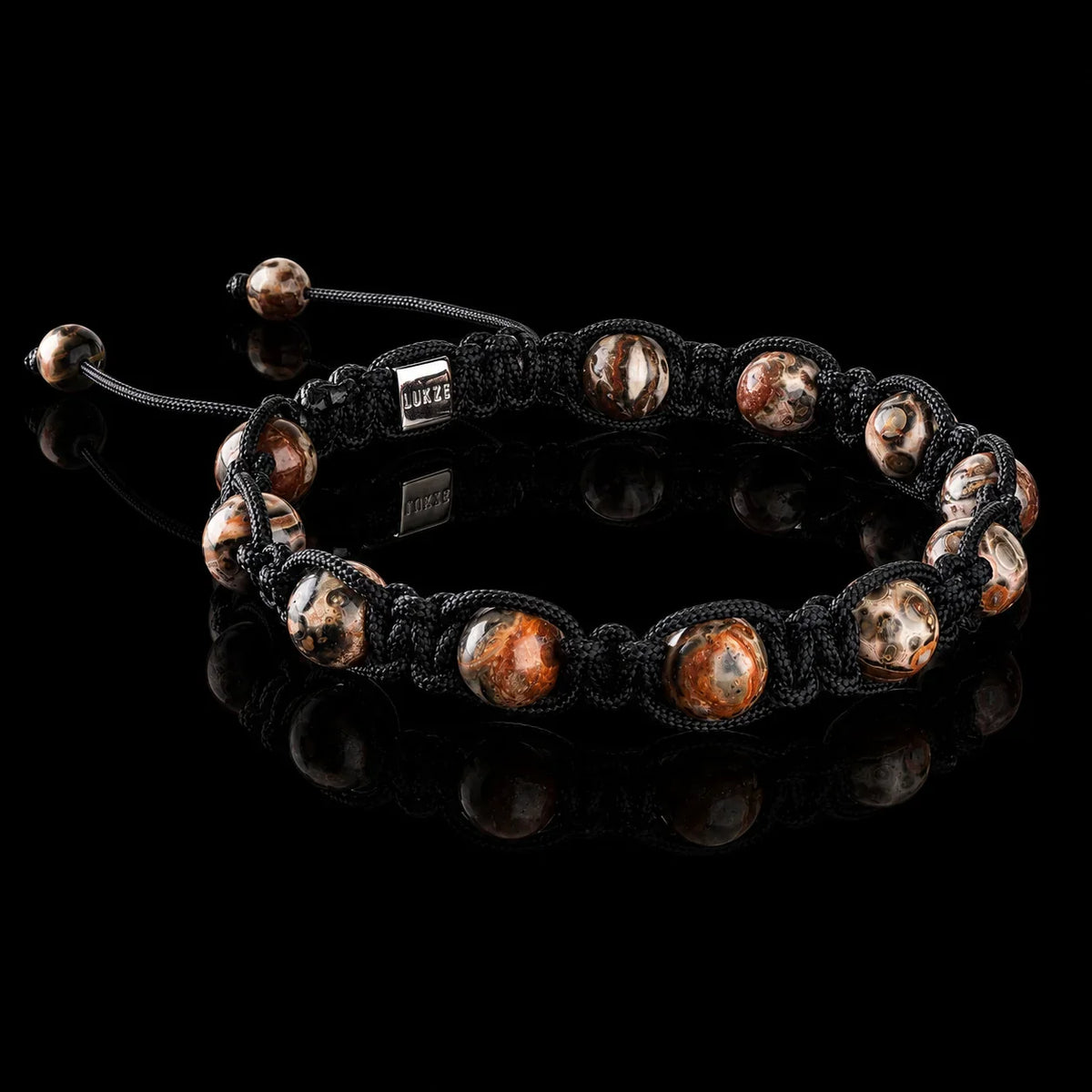 Leopardskin Jasper Shamballa Bracelet