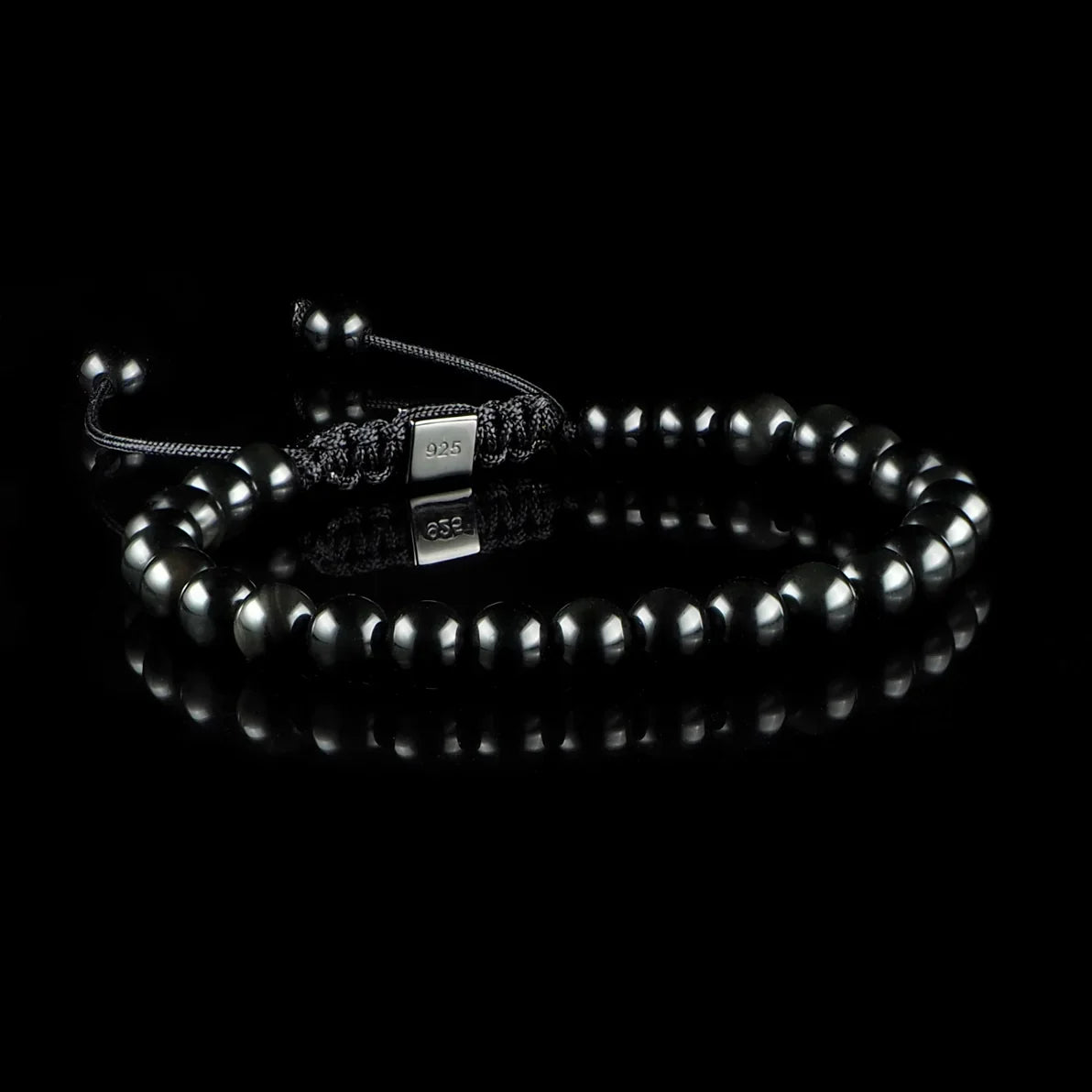 Obsidian Macramé Bracelet