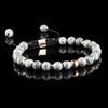 Landscape Jasper + Rose Gold Macramé Bracelet