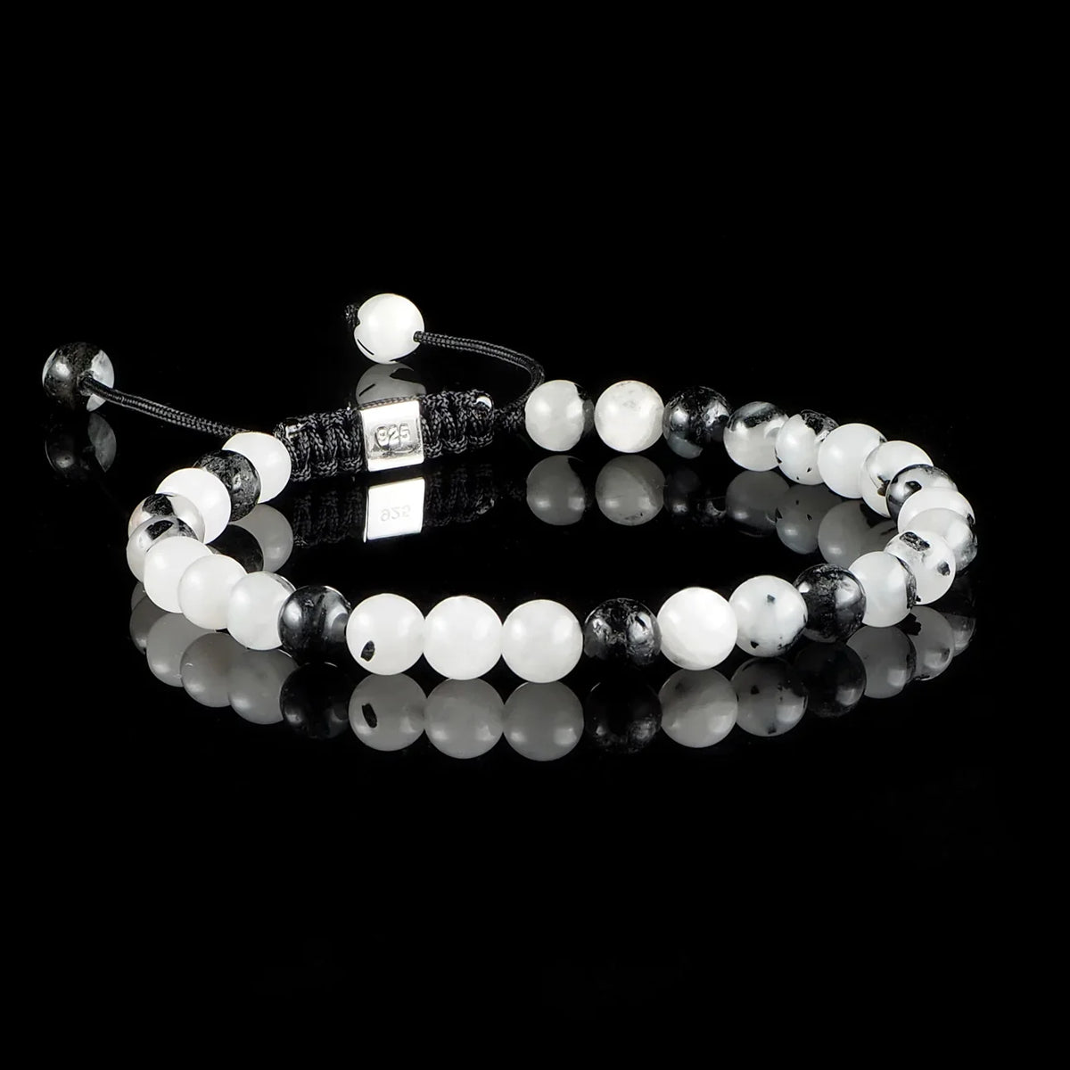 Tourmalinated Quartz Macramé Bracelet