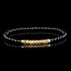 Citrine, Onyx + Yellow Gold Bracelet