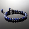 Sodalite Macramé Bracelet - Premium Mens Bead Bracelet - Lukze