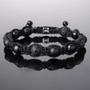 Triple Black Shamballa Bracelet - Premium Mens Bead Bracelet - Lukze
