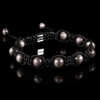 Silver Sheen Obsidian Shamballa Bracelet