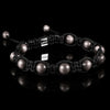 Silver Sheen Obsidian Shamballa Bracelet
