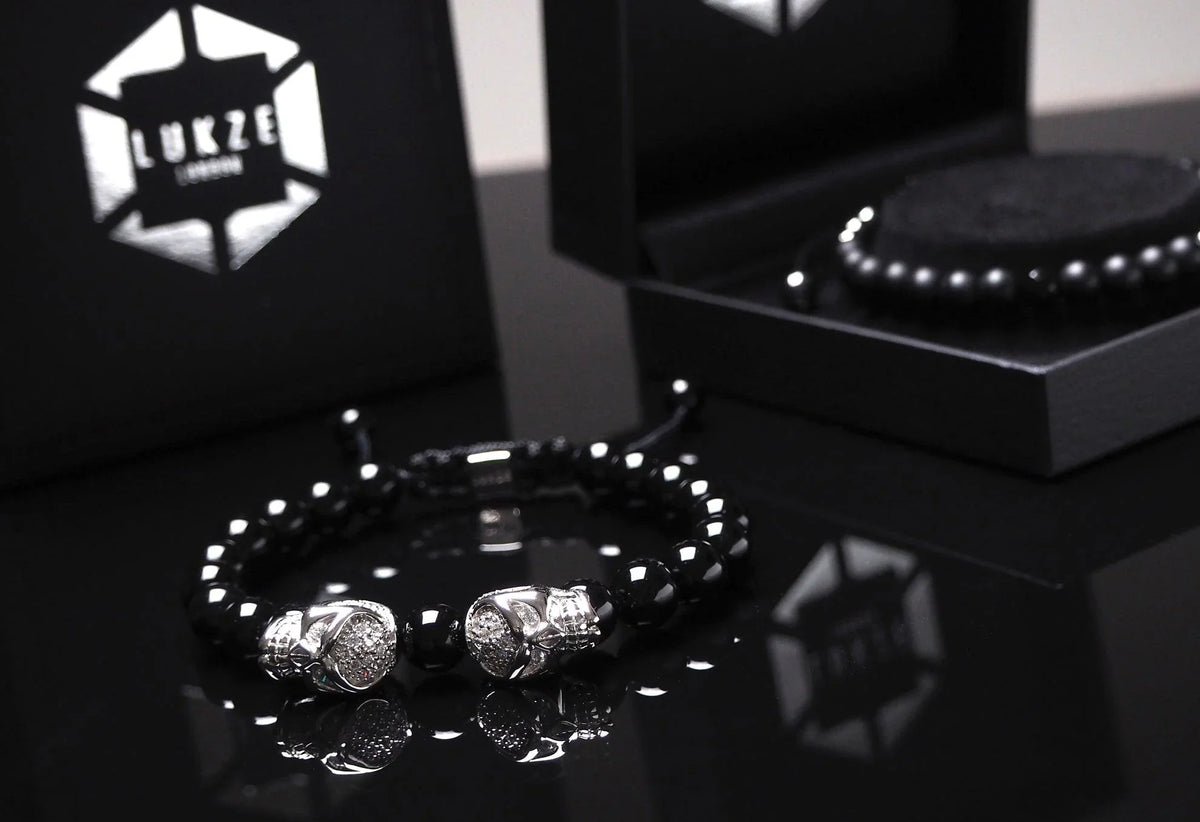 Phantom - Premium Mens Bead Bracelet - Lukze