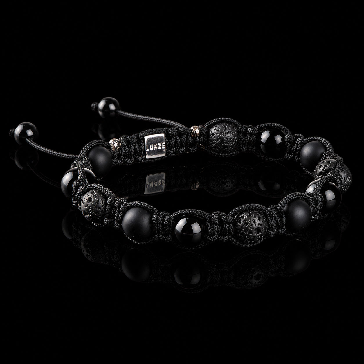 Triple Black Shamballa Bracelet