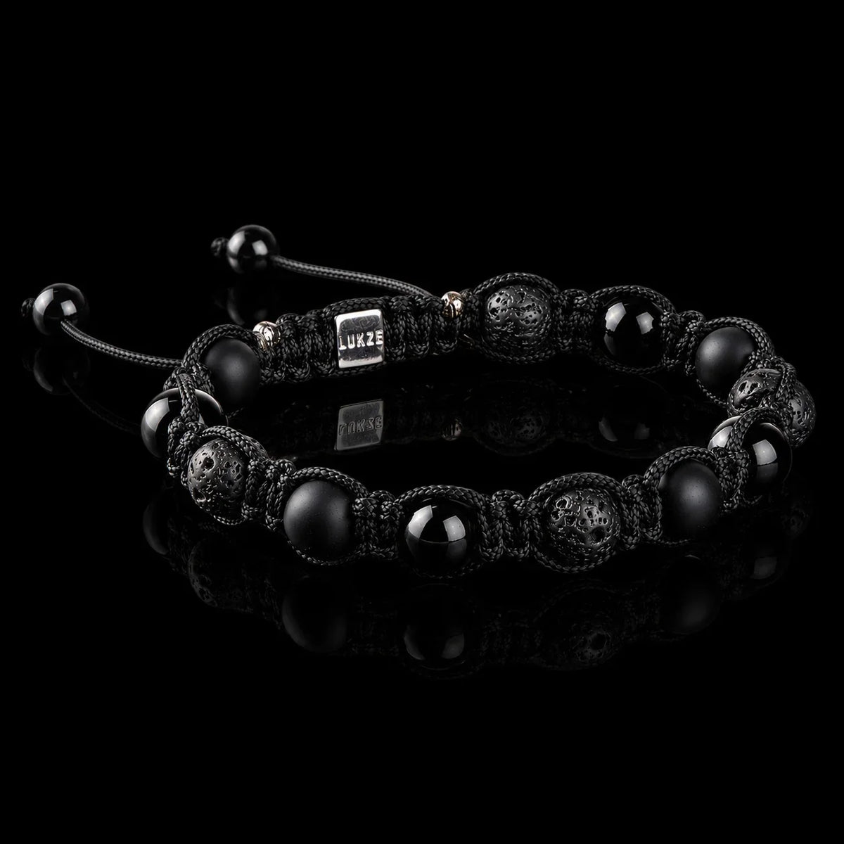 Triple Black Shamballa Bracelet