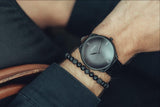 Triple Black Macramé Bracelet - Premium Mens Bead Bracelet - Lukze