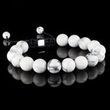Howlite 10mm Macramé Bracelet