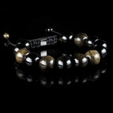 Gelbes Tigerauge 12mm Makramee-Armband