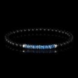 Kyanite, Onyx + 925 Silver Bracelet