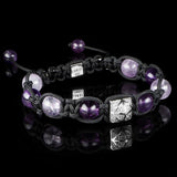 Korallen + Diamant Shamballa Armband