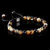 Brown Striped Agate Macramé Bracelet