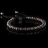 Facettierter Bronzit + Hämatit Makramee-Armband