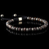 Facettiertes Bronzit + Pyrit Makramee Armband