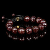 Garnet 12mm Macramé Bracelet