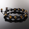 Yellow Tiger Eye Shamballa Bracelet - Premium Mens Bead Bracelet - Lukze