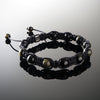 Golden Obsidian Shamballa Bracelet - Premium Mens Bead Bracelet - Lukze