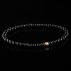 Onyx + Rose Gold Bracelet - Premium Mens Bead Bracelet - Lukze