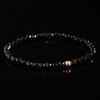 Faceted Onyx + Rose Gold Bracelet - Premium Mens Bead Bracelet - Lukze