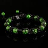 Chrome Diopside Shamballa Bracelet - Premium Mens Bead Bracelet - Lukze